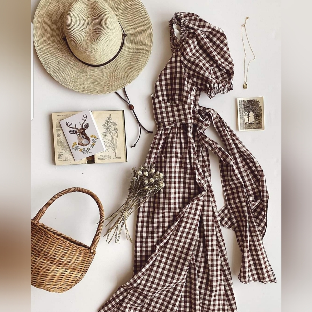 Beautiful Cottagecore checked dress